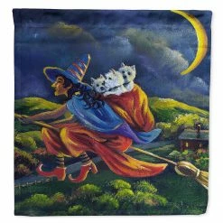 Caroline's Treasures, Halloween, Westie Halloween Witch Flag Canvas House Size, 28 x 40, Dogs