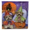 Caroline's Treasures, Halloween, Yorkie Halloween Haunted House Flag Canvas House Size, 28 x 40, Dogs