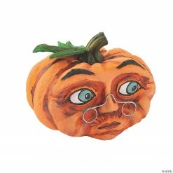Character Pumpkin with Glasses Halloween Decoration