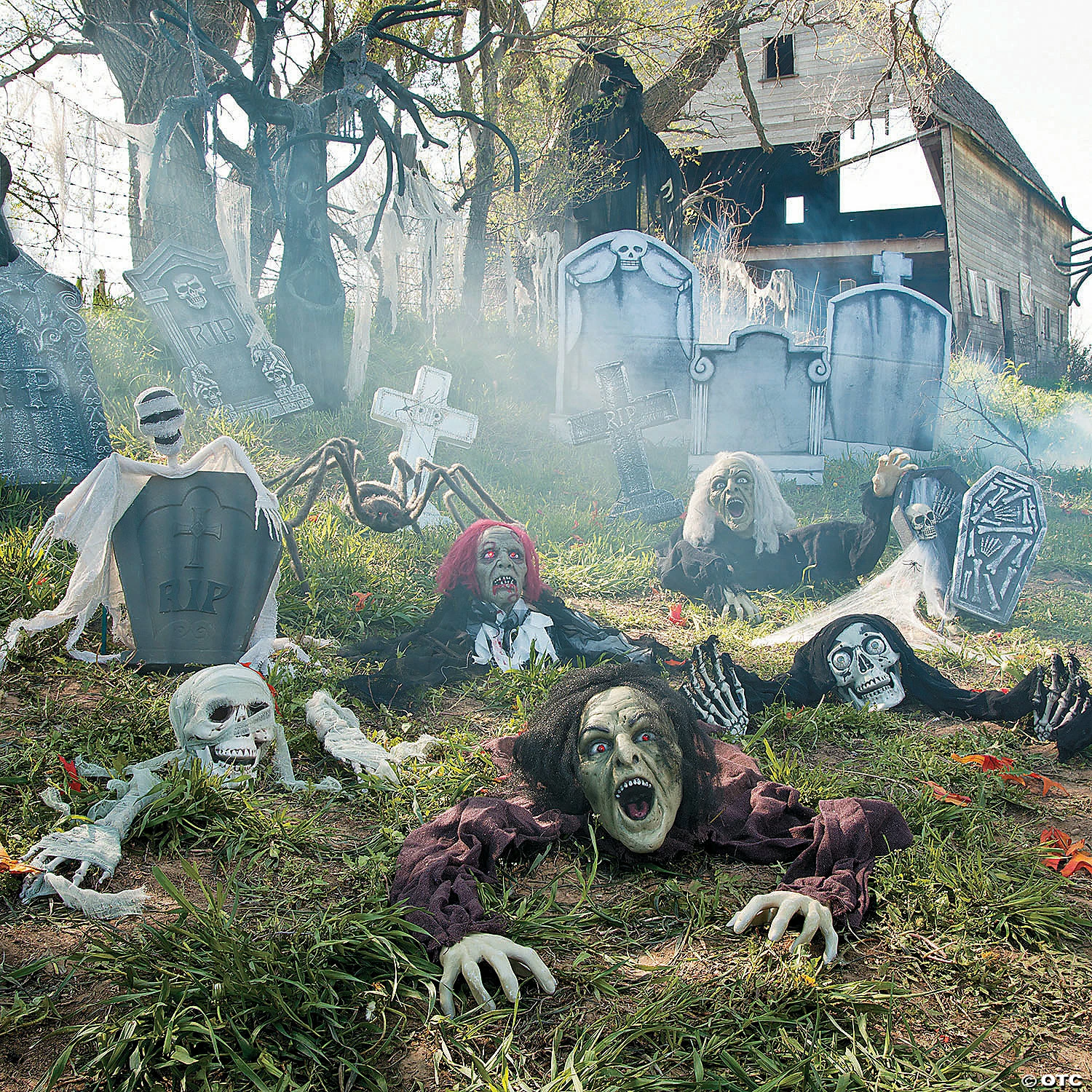 Clawing Zombie Groundbreaker with LED Eyes Halloween Decoration - Image 4