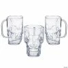 Clear Skull Plastic Mugs - 12 Ct.