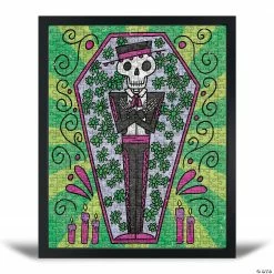 Creative Gallery "Dead in Coffin - green" 16x20 Puzzle & Puzzle Wall Mount Bundle