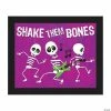 Creative Gallery "Shake Them Bones - Purple" 16x20 Black Framed Wall Art Print