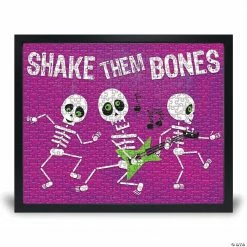 Creative Gallery "Shake Them Bones - Purple" 16x20 Puzzle & Puzzle Wall Mount Bundle