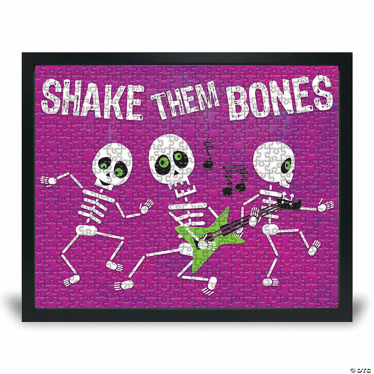 Creative Gallery "Shake Them Bones - Purple" 16x20 Puzzle & Puzzle Wall Mount Bundle