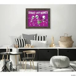 Creative Gallery "Shake Them Bones - Purple" Barn Wood Framed Wall Art Print