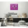 Creative Gallery "Shake Them Bones - Purple" Canvas Wall Art Print