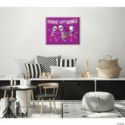 Creative Gallery "Shake Them Bones - Purple" Canvas Wall Art Print