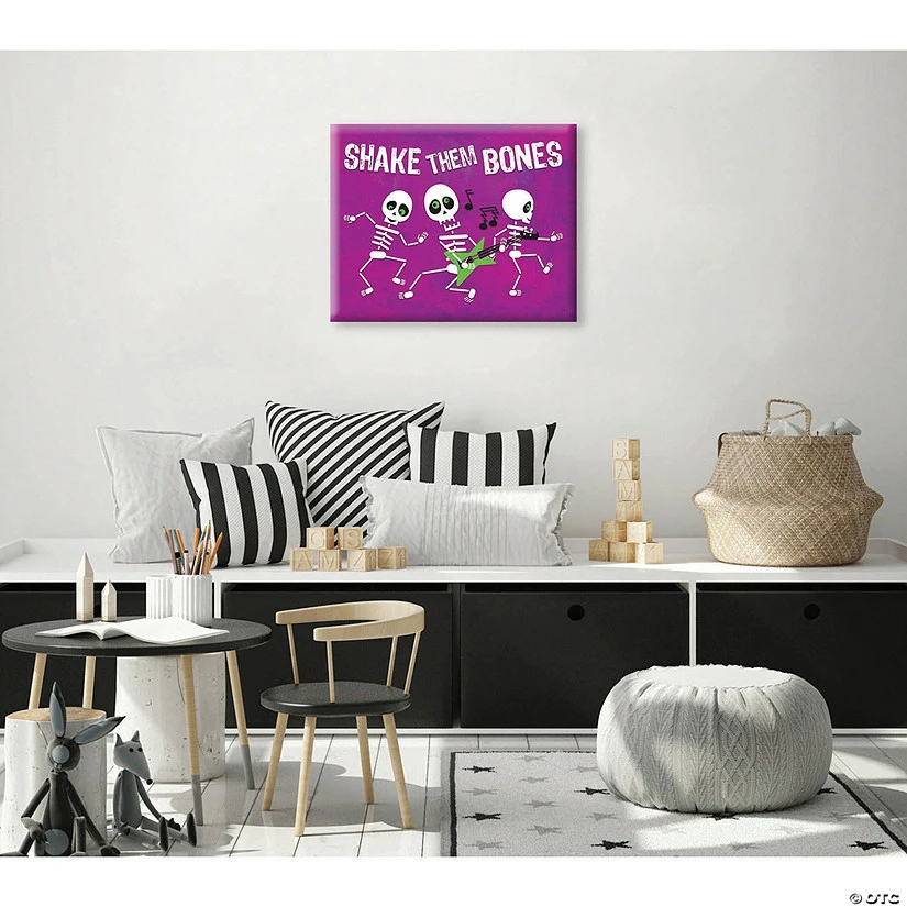 Creative Gallery "Shake Them Bones - Purple" Canvas Wall Art Print