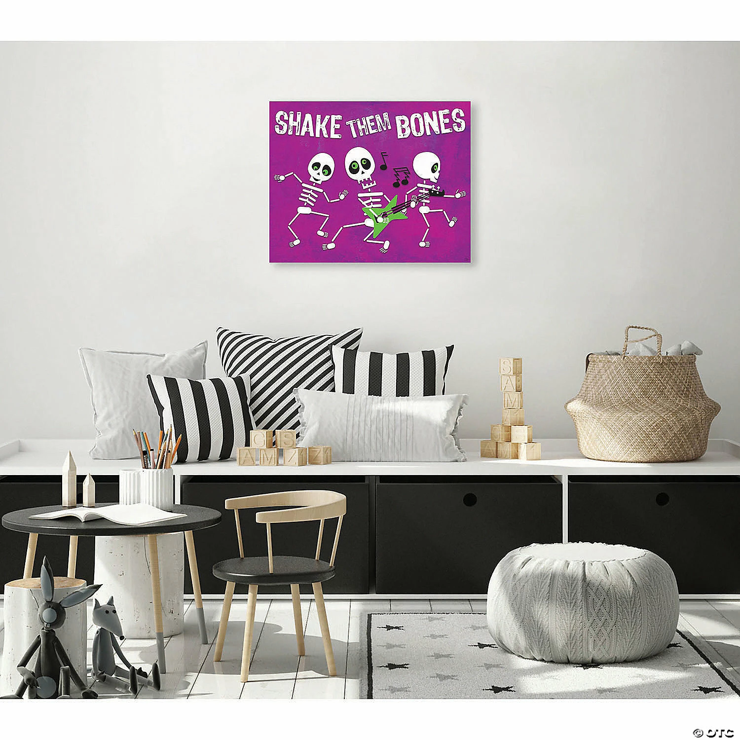 Creative Gallery "Shake Them Bones - Purple" Metal Wall Art Print