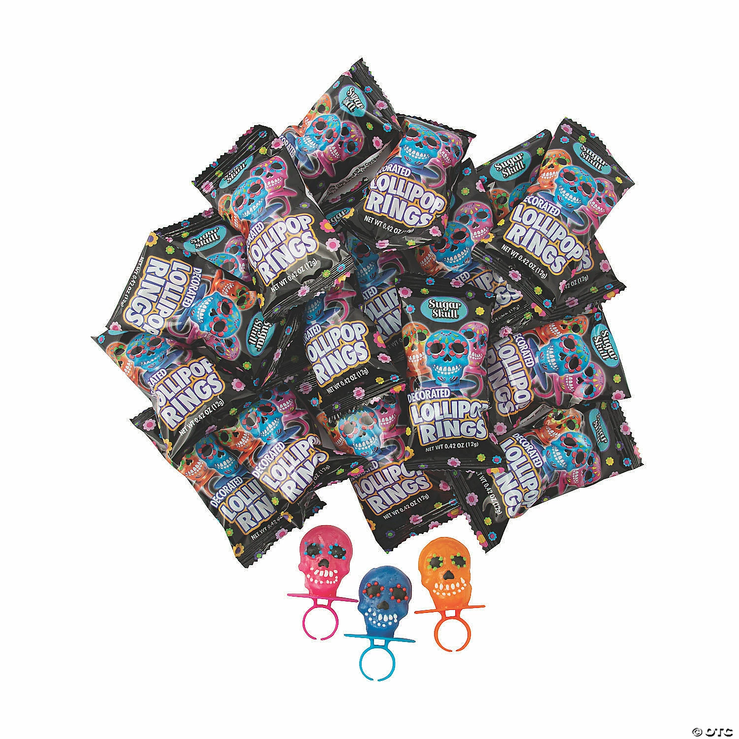 Day of the Dead Ring Lollipops - 18 Pc. - Image 2