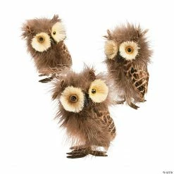 Feathered Owls - 3 Pc.