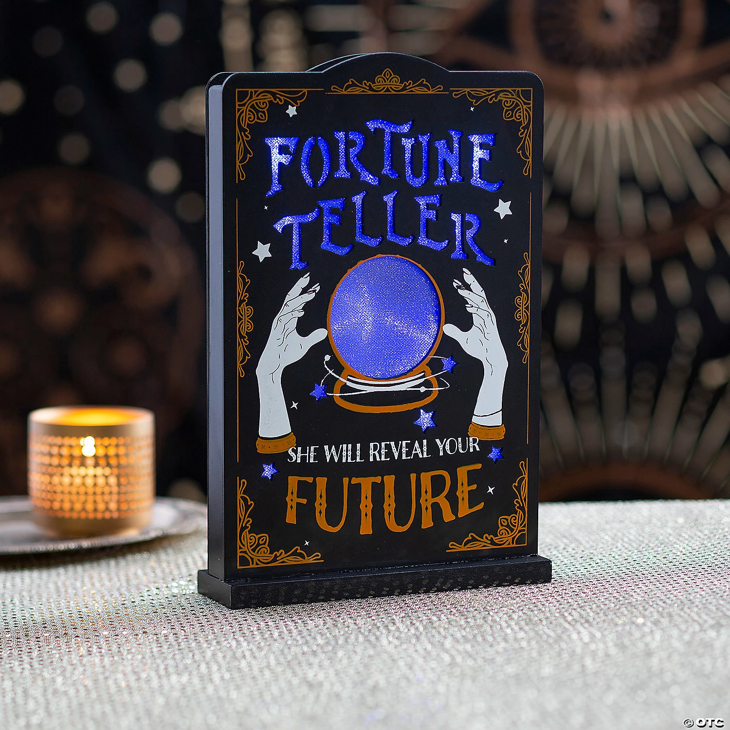 Fortune Teller LED Tabletop Sign Halloween Decoration - Image 3