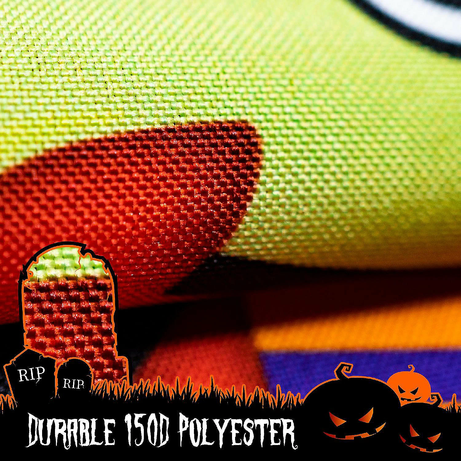 G128 Halloween Garden Flag, Witch, Bats, and Spiders Garden Yard Decorations, Rustic Holiday Seasonal Outdoor Flag 12 x 18 Inch - Image 4