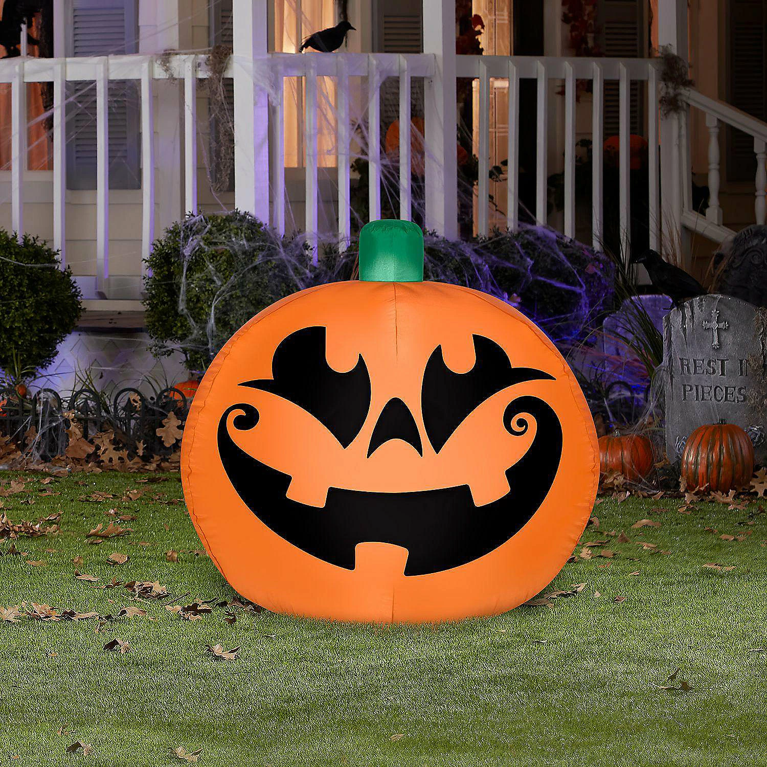 Gemmy Airblown Inflatable Happy Jack O' Lantern 2.5 ft Tall orange - Image 2