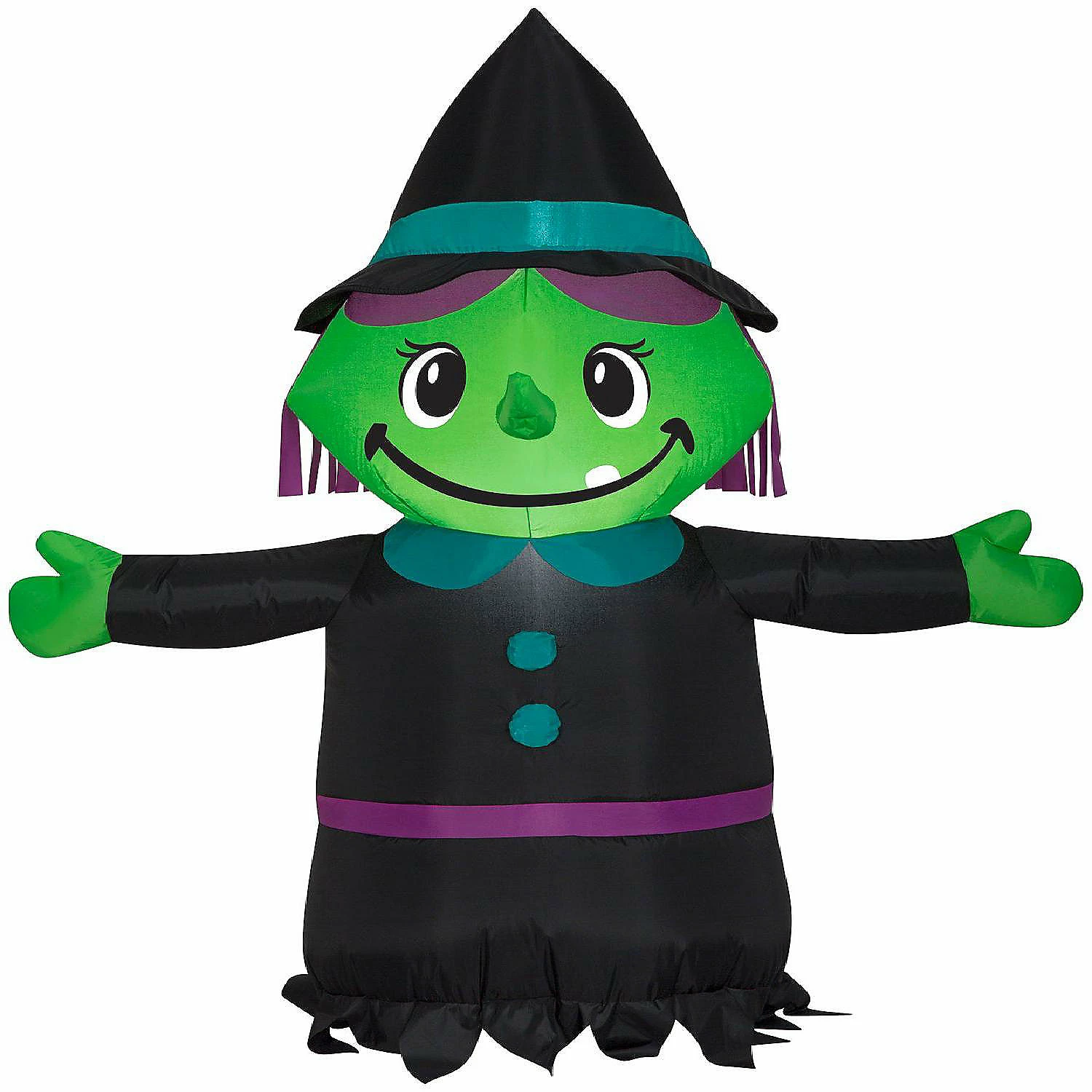 Gemmy Airblown Inflatable Little Witch 3.5 ft Tall black
