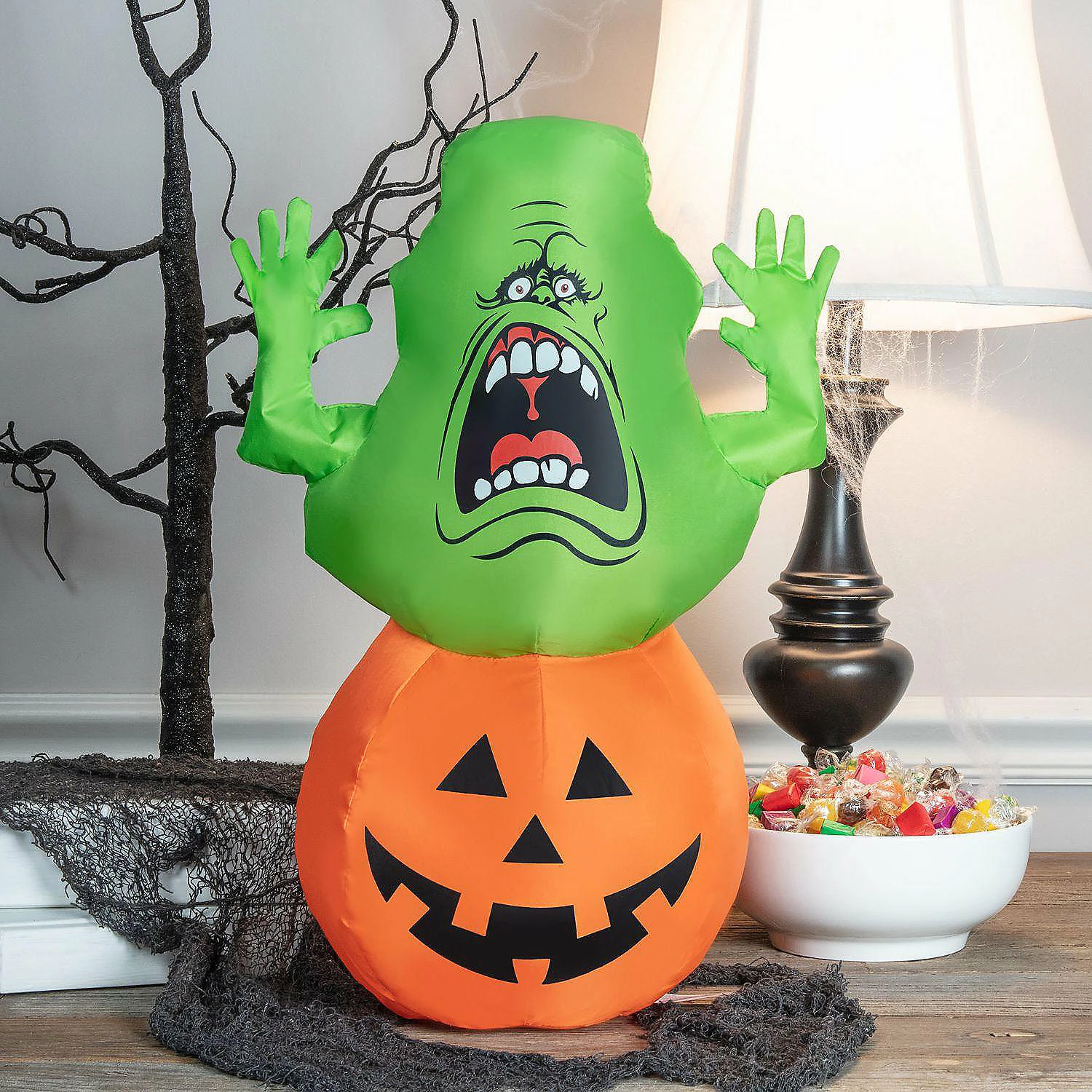 Gemmy Airdorable Airblown Slimer Ghostbusters 1.5 ft Tall green - Image 2