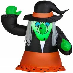 Gemmy Car Buddy Airblown Witch 3 ft Tall Multicolored