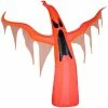 Gemmy Neon Christmas Airblown Inflatable with Black Light Orange Ghost Giant 11 ft Tall red