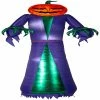 Gemmy Projection Airblown Fire & Ice Mixed Media Jack O Reaper Giant (RRPm) 12 ft Tall Purple