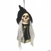 Grim Deluxe Hanging Skull Halloween Decoration