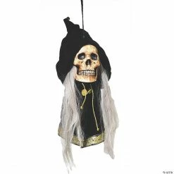 Grim Deluxe Hanging Skull Halloween Decoration