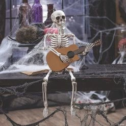 Guitar Playing Skeleton Halloween Decoration
