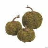 Halloween Moss Pumpkins - 3 Pc.
