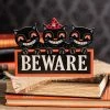 Halloween Vintage Black Cat Tabletop Sign