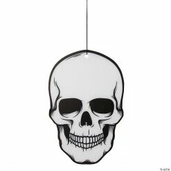 Hanging Skeleton Skull Decoration - 12 Pc.