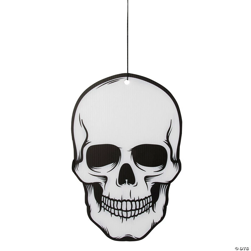 Hanging Skeleton Skull Decoration - 12 Pc.