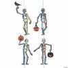 Holographic Skeleton Hanging Halloween Decorations - 10 Pc.