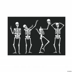 Humorous Skeletons Backdrop Halloween Decoration - 3 Pc.