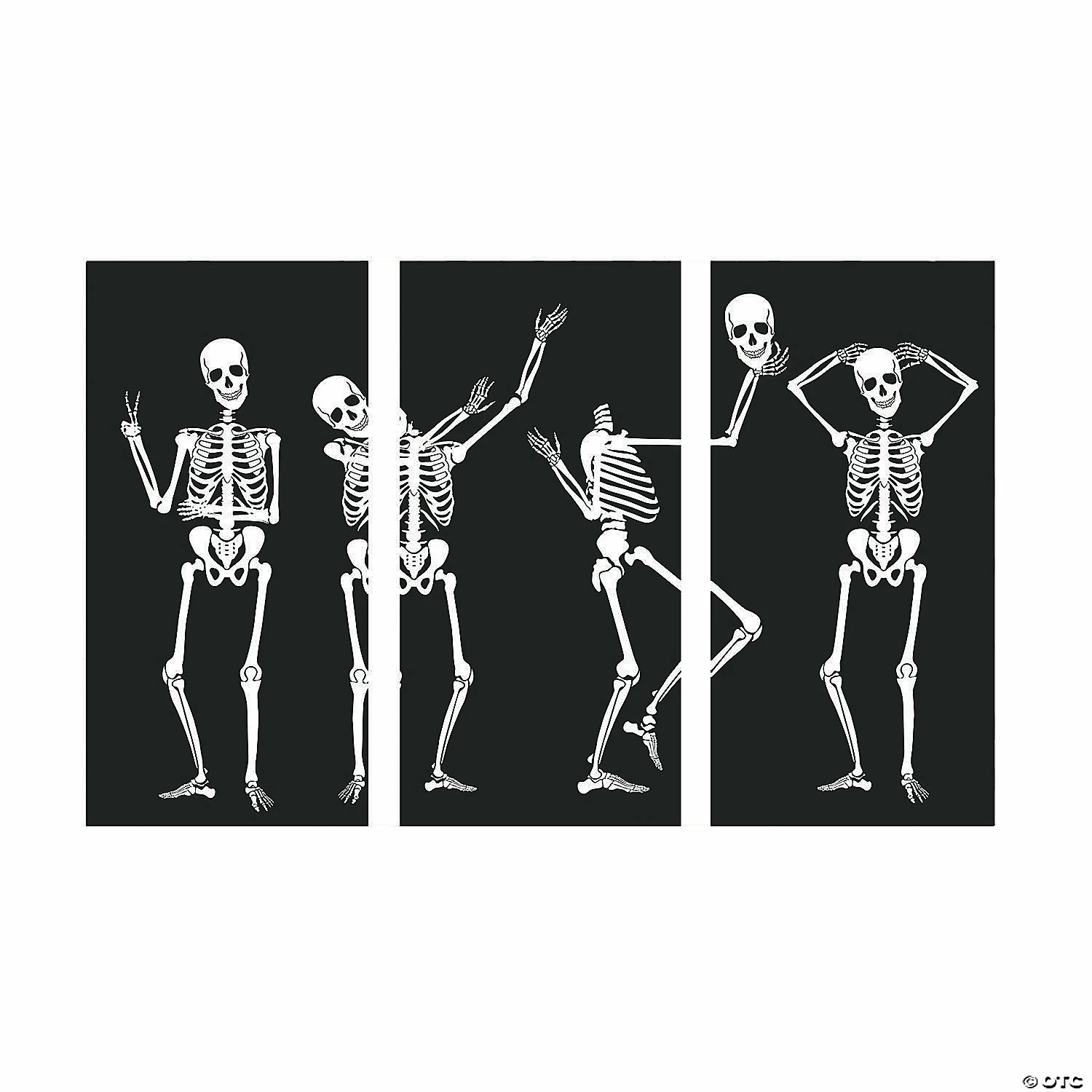 Humorous Skeletons Backdrop Halloween Decoration - 3 Pc. - Image 2