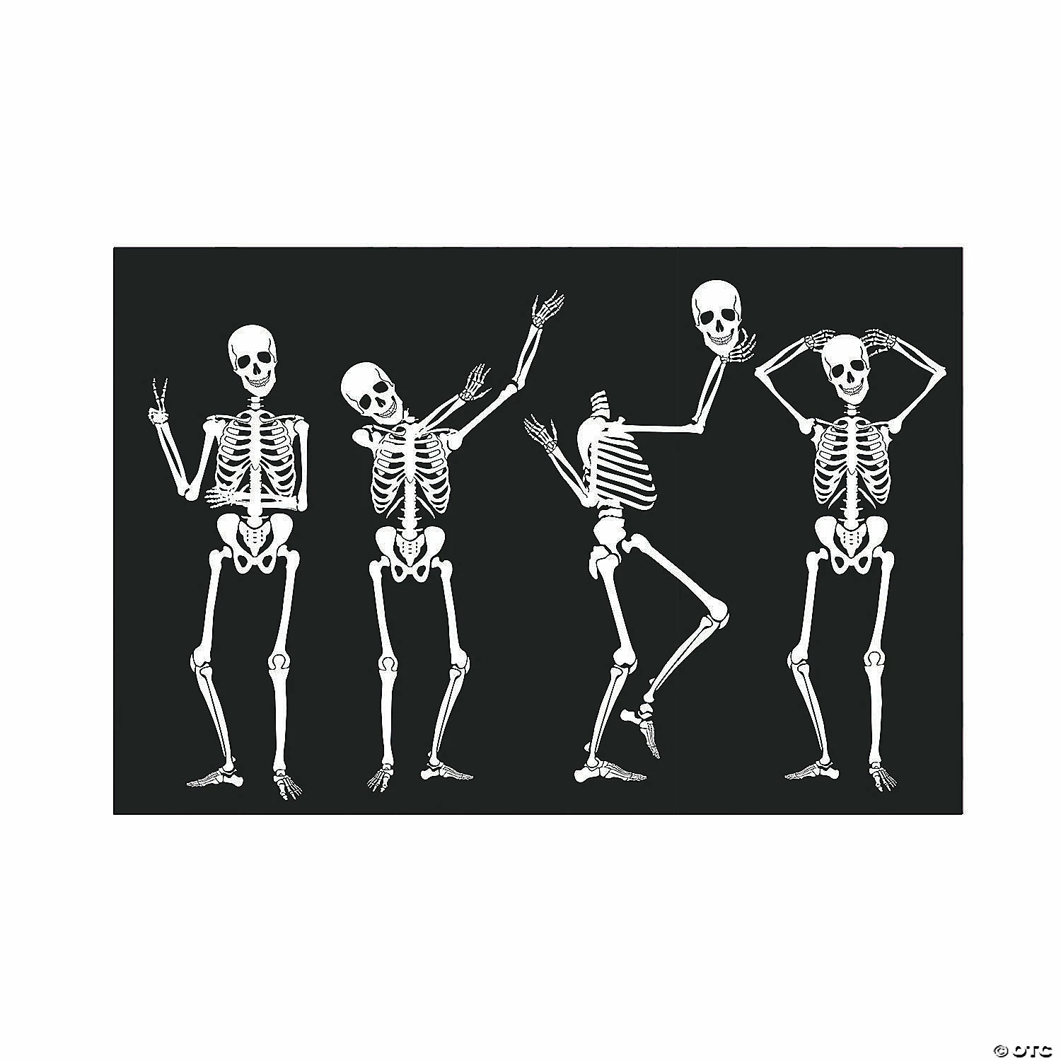 Humorous Skeletons Backdrop Halloween Decoration - 3 Pc.