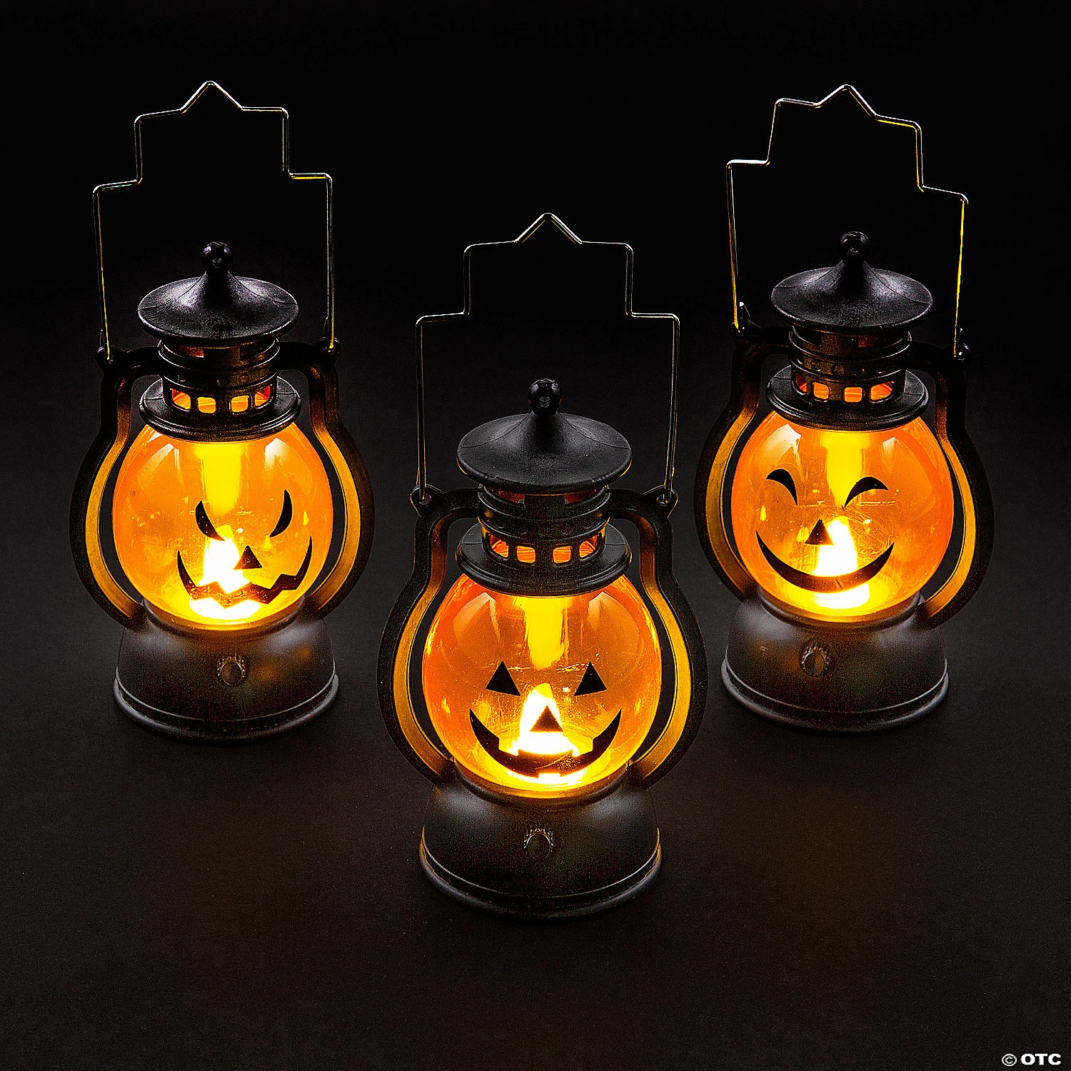 Jack-O’-Lantern Light-Up Mini Lantern Halloween Decorations - 3 Pc. - Image 2