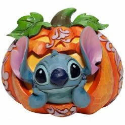Jim Shore Disney Traditions Stitch in Jack o Lantern Halloween Figurine 6007080