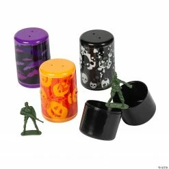 Jumbo Army Toy-Filled Halloween Containers - 12 Pc.