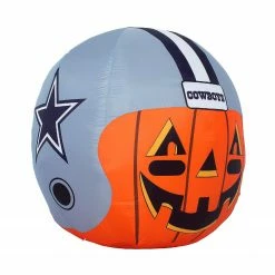 NFL Dallas Cowboys Inflatable Jack O' Helmet, 4 ft Tall, Orange