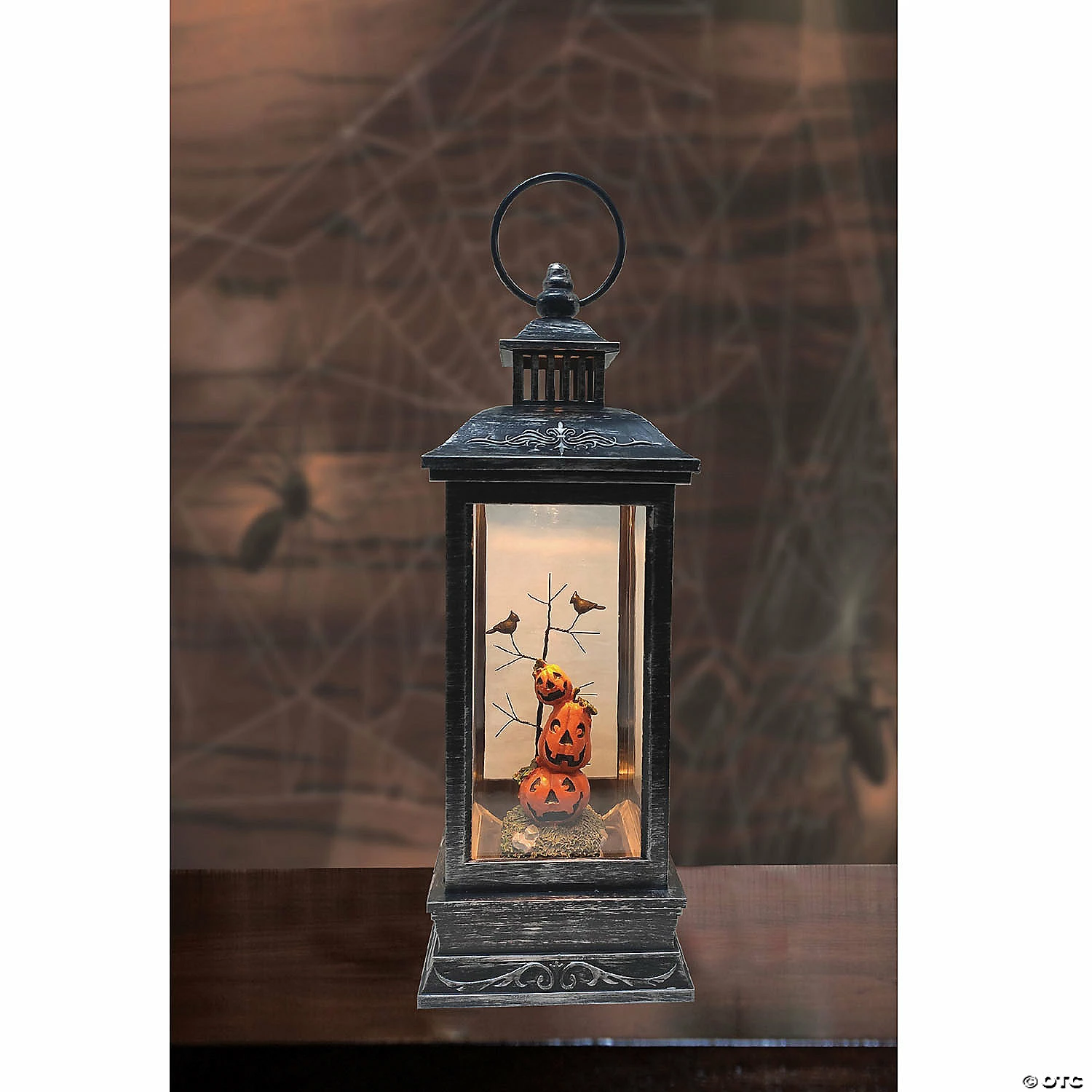 Northlight 11" LED Lighted Halloween Lantern with Stacked Pumpkins - Image 2