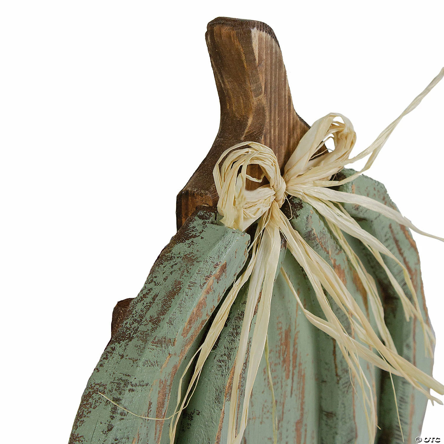 Northlight 12-Inch Green Distressed Halloween Fall Pumpkin Decoration - Image 3