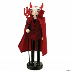 Northlight 14" Red and Black Devil Holding Pitch Fork Halloween Nutcracker
