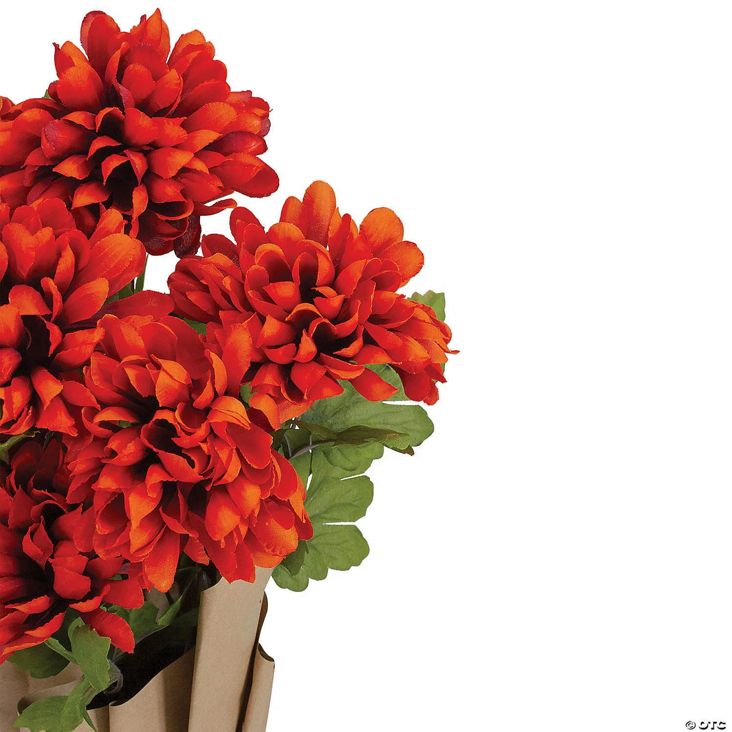 Northlight 20" Orange Fall Harvest Artificial Mum Plant in a Pot - Image 2