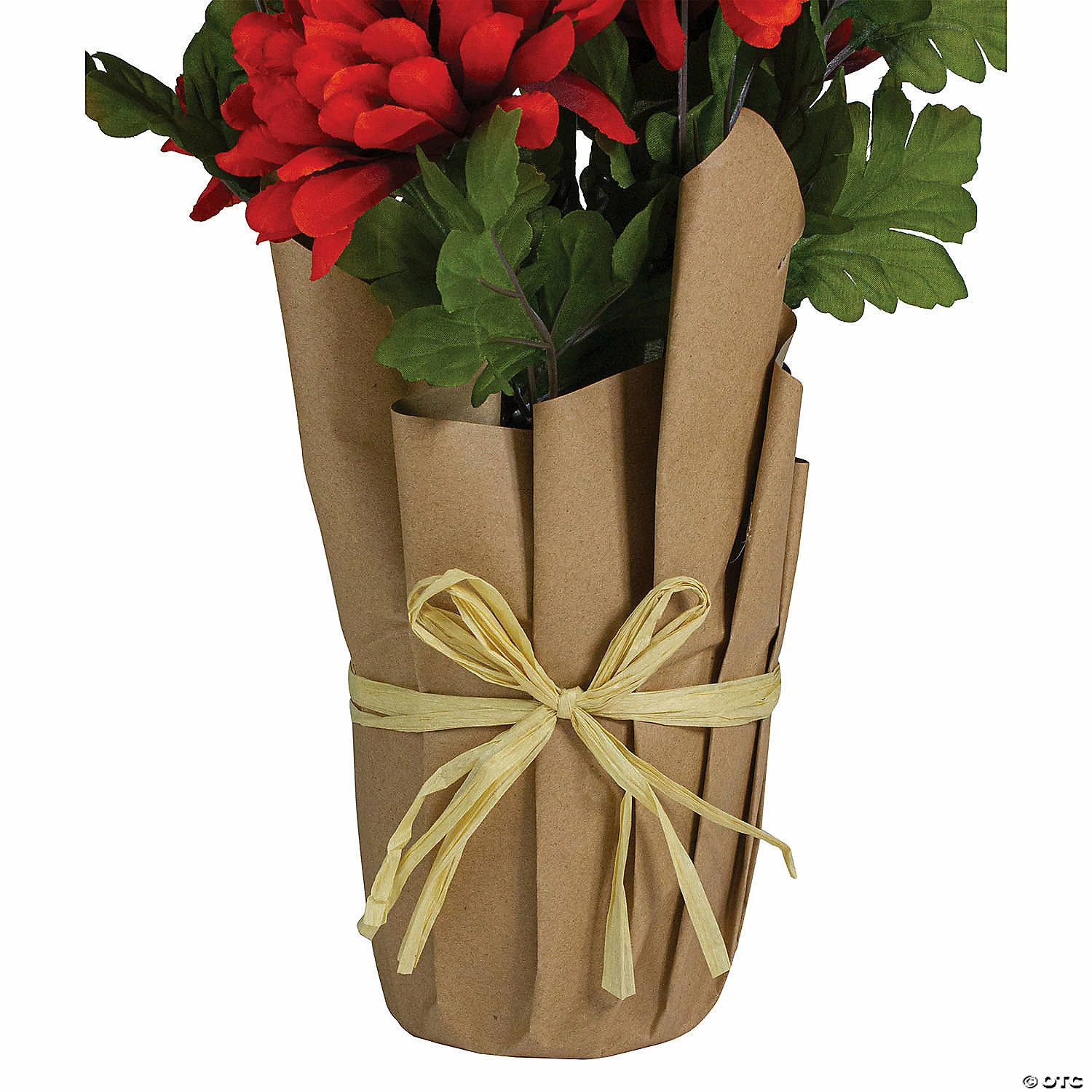 Northlight 20" Orange Fall Harvest Artificial Mum Plant in a Pot - Image 3