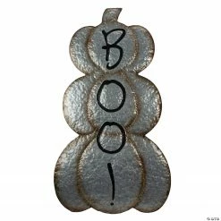 Northlight 28' Silver and Brown Metal Pumpkin Halloween Decoration