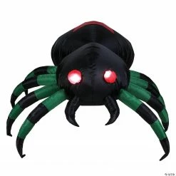 Northlight 3.5' Green and Black Inflatable Lighted Spider Outdoor Halloween Decoration