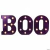 Northlight 6.5" LED Black and Purple BOO Halloween Marquee Sign