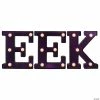 Northlight 6.5" LED Black and Purple EEK Halloween Marquee Sign