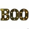 Northlight 6.5" Lighted Black and Gold BOO Halloween Marquee Sign