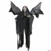 Northlight 66" Pre-Lit Black and Red Sonic Skeletal Reaper with Wings Halloween Decor